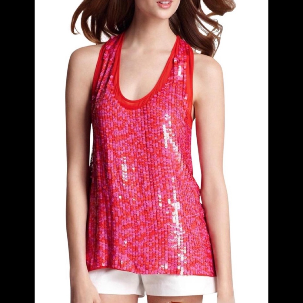 Theory silk sequin tank
